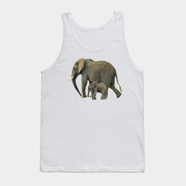 Elephant Mama with Baby Tank Top by T-SHIRTS UND MEHR